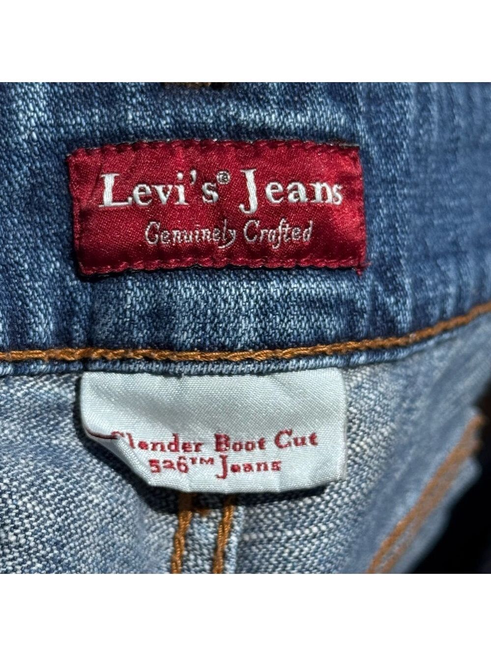 Levi's Jeans Genuinely Crafted slender boot cut 526 size 12 medium flower pocket - Picture 10 of 13